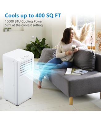 10,000 BTU Portable 3-in-1 Air Conditioner - Rapid Cooling, Energy Efficient, 24-Hour Timer & Remote, Ultra-Quiet, Ideal for Bedrooms, Apartments