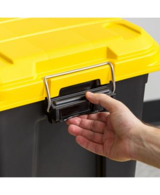 4Pack 82qt/20gal WeatherPro Storage Utility Tote Container Box, Yellow