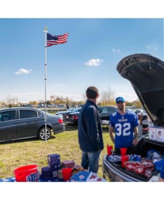 EZ GO 30ft Eagle Topper Telescopic Flag Pole Kit Solar Light Outside 3x5' US Flag Ball Top