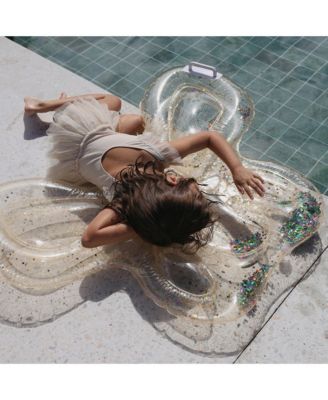 Kids Lie-On Float: Butterfly Cotton Candy - Glitter