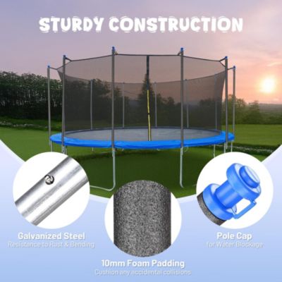 Universal Trampoline Replacement Enclosure Poles Fit 8 Straight Poles Trampoline