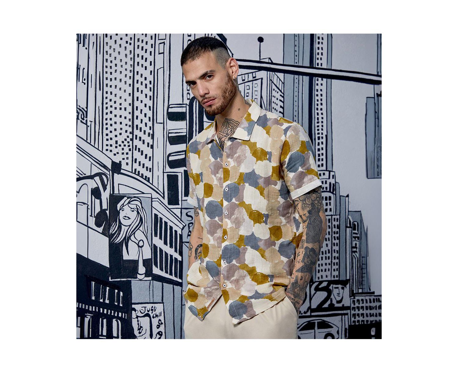 Men's Abstract Print Shirt