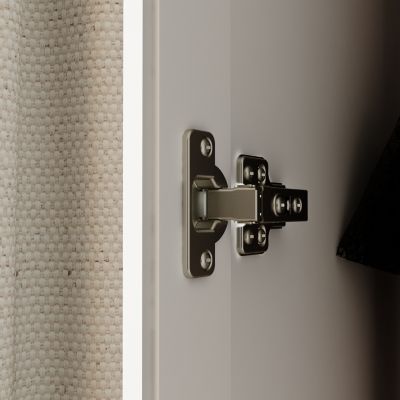 2-Door 3-Drawer Wardrobe with Tempered Glass – Bedroom Closet Armoire