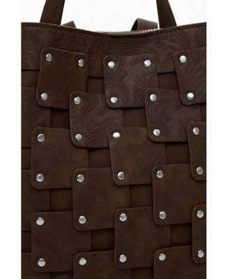 Women's Medium faux leather patch backpack