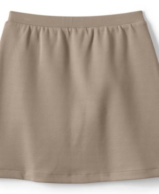 Little Girls School Uniform Ponte Button Front Skort Above the Knee
