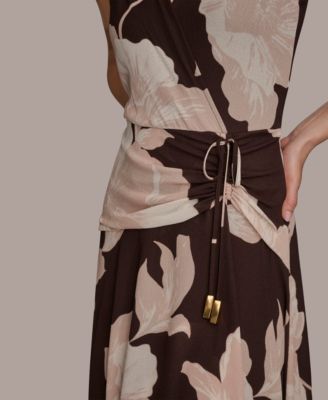 Women's Faux-Wrap Sleeveless Dress