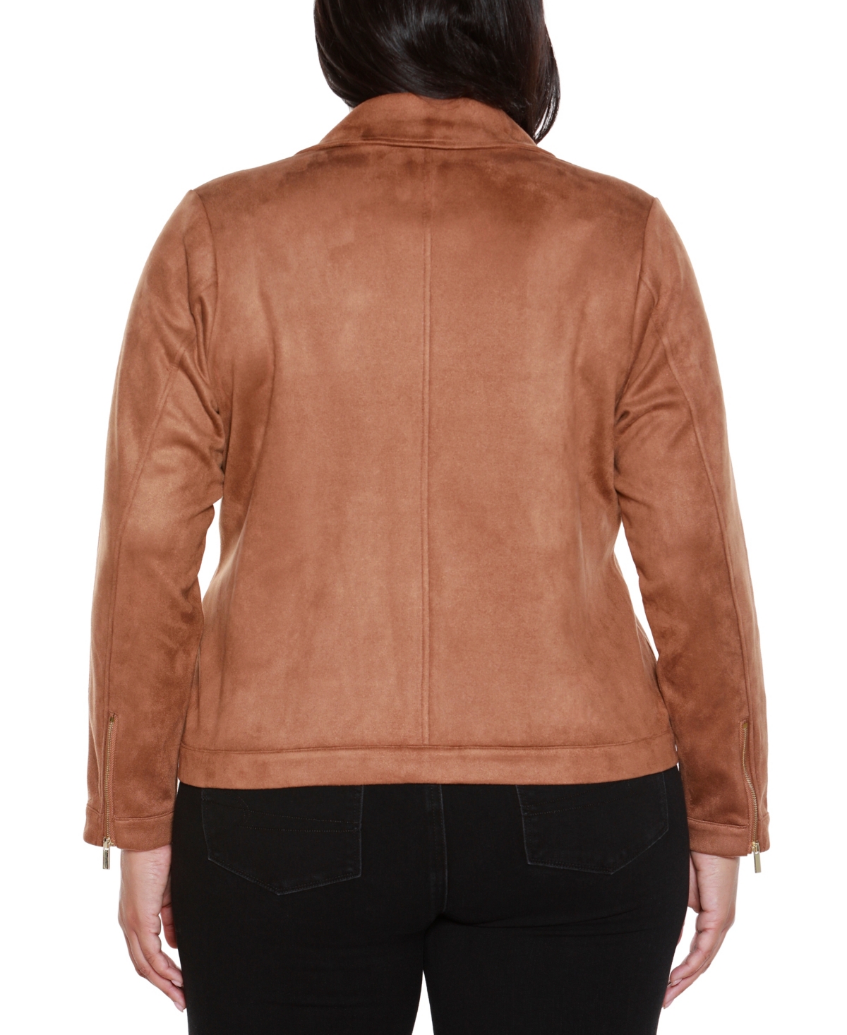 Belldini Plus Faux-Suede Moto Jacket