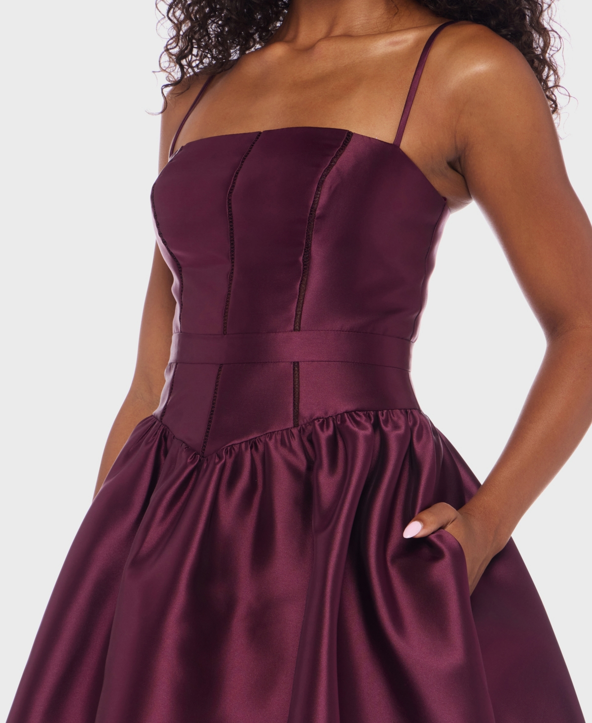 Alex & Sophia Juniors' Sleeveless Short Dress In Purple