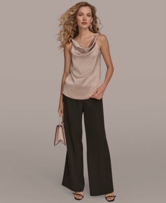 Women's Charmeuse Cowl Neck Tank Top