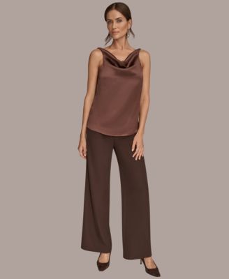 Women's Charmeuse Cowl Neck Tank Top