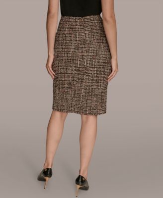 Women's Tweed Midi Pencil Skirt