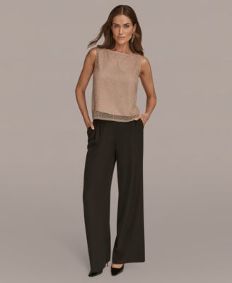 Women's Sleeveless Boat Neck Tank Top