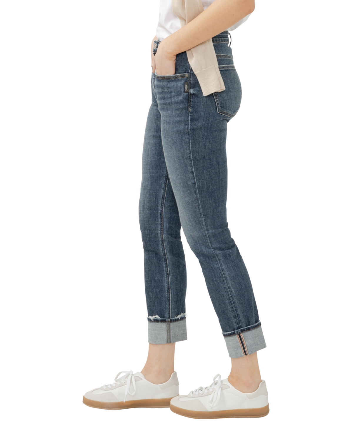 Silver Jeans Co. Women's Elyse Mid Rise Skinny Jeans In Blue