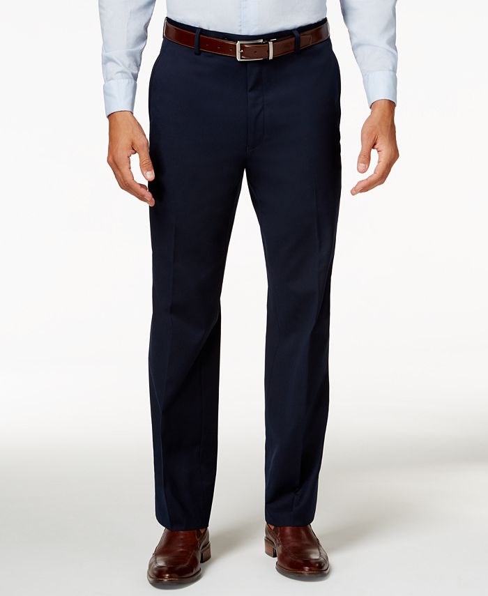Alfani Men's Traveler Navy Solid Big and Tall Classic-Fit Pants ...