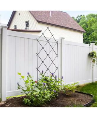 Outdoor Wrought Iron Lattice Garden Trellis for Climbing Plants and Vines