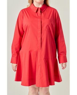 Women's Collar Flare Skirt Dress