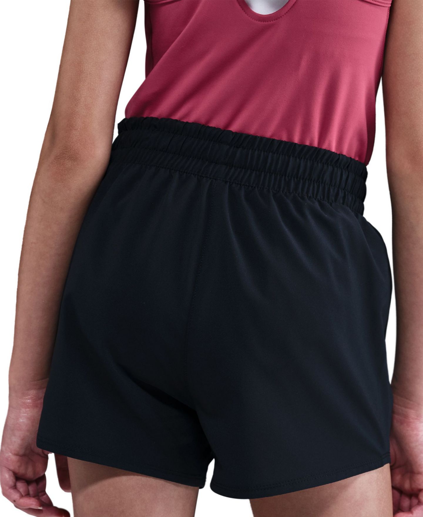 Шорты Nike Sportswear Dri-FIT One Woven High-Waisted Shorts для девочек, цвет: Чёрный — фото 3