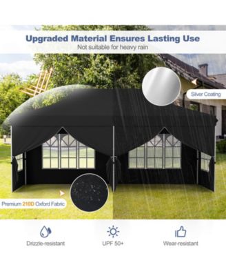 10 x 20FT Pop up Canopy Outdoor Canopy Tent with 6 Sidewalls Carrying Bag