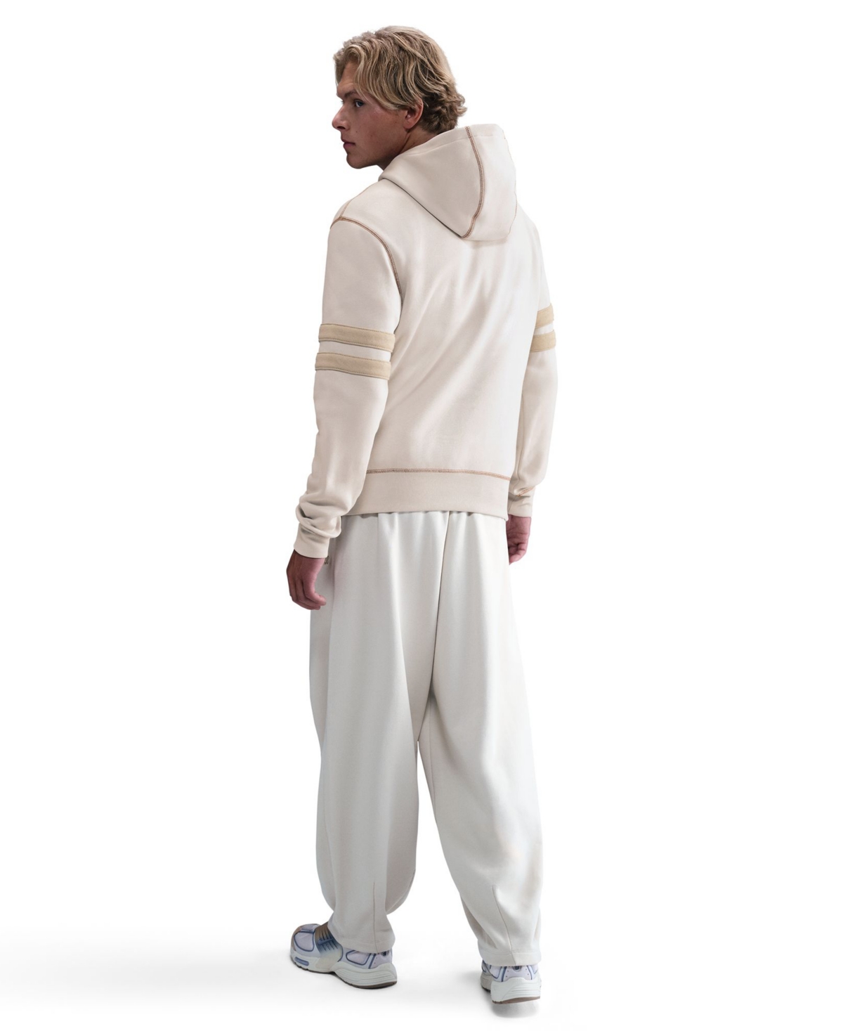 Nike Men's Club Fleece Pullover Hoodie In White