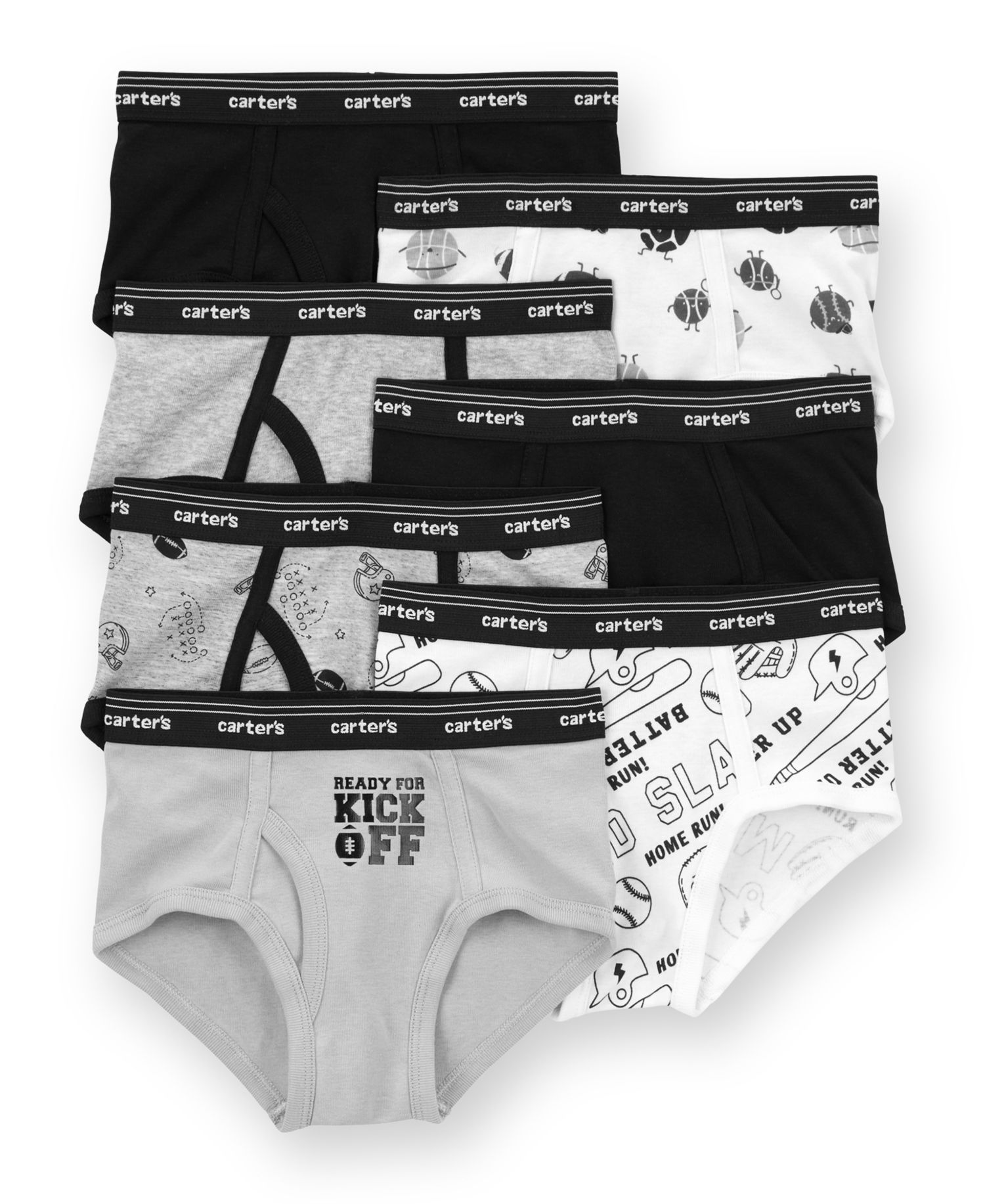 Toddler Boys' Sports Briefs, 7-Pack Set