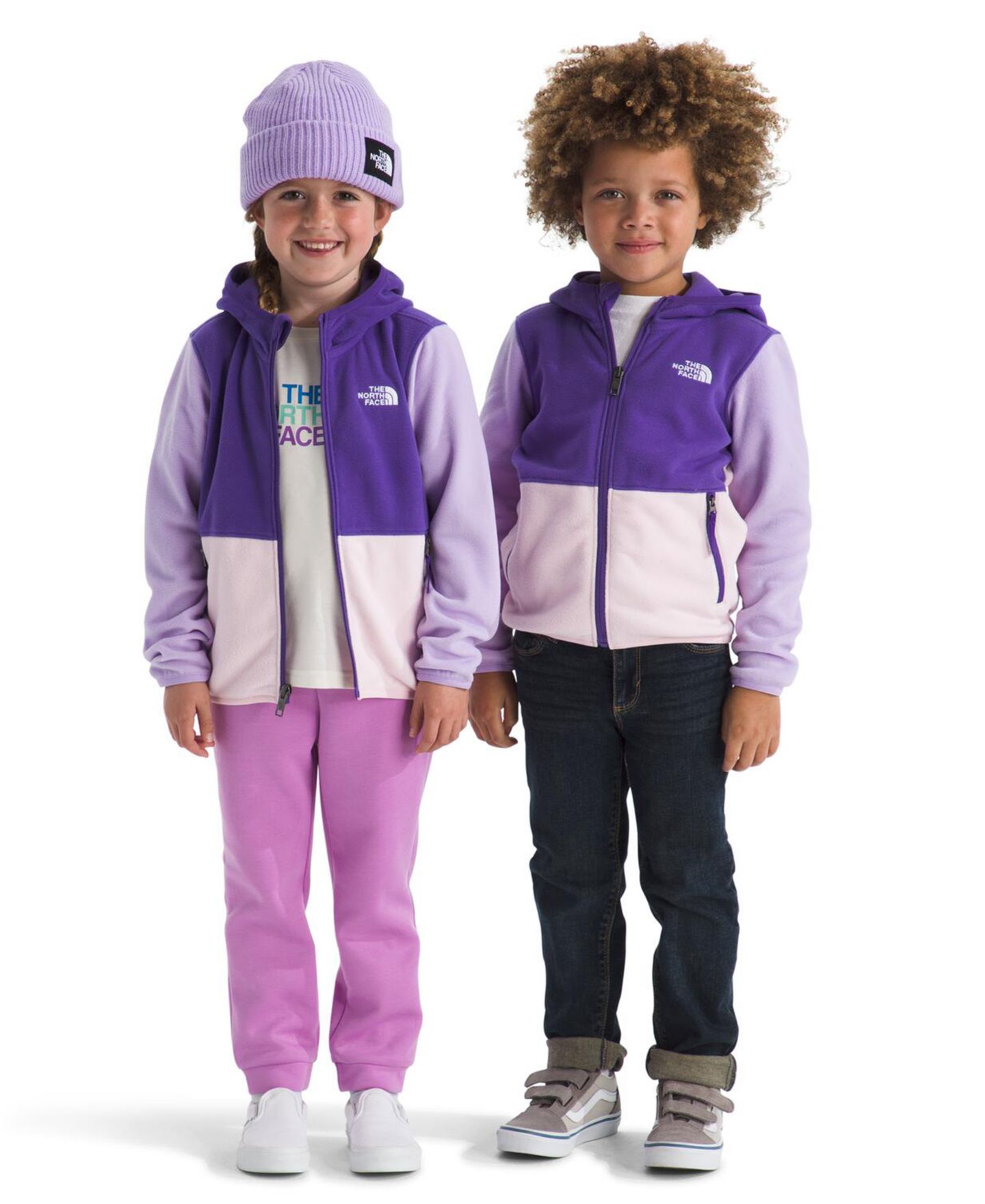 Худи The North Face Glacier Full Zip для девочек, цвет: Фиолетовый / Сиреневый — фото 3