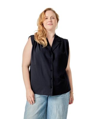 Women's Pleated Sleeveless shirt top