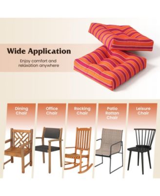 Set of 4 21'' x 21'' Chair Seat Cushion Pads Patio