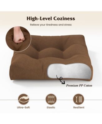 Set of 4 21'' x 21'' Chair Seat Cushion Pads Patio