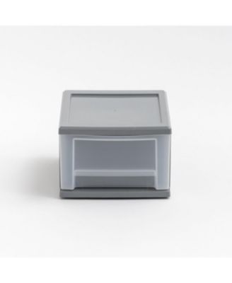 6.5 Quart Gray Stackable Drawer, 5 Pack
