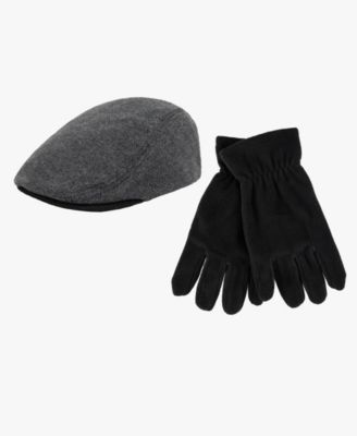 Levi's - Men's 2-Piece Fleece Flat Top Hat and Glove Set