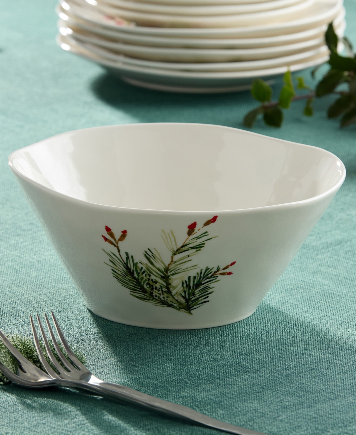 Certified International Holly Vines Deep Bowl In White