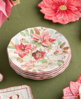 Winter Blooms Dinner Plates, Set of 4