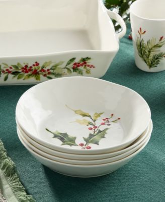 Holly Vines Dinner Bowls, Set of 4