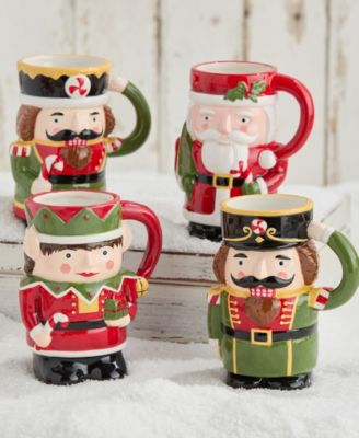 Nutcracker Parade 3-D Mugs, Set of 4