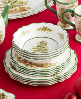 Holly Tree Melamine 12-Pc. Dinnerware Set, Service for 4