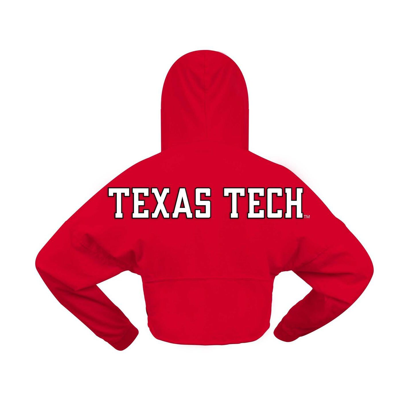 Женское худи Spirit Jersey Red Texas Tech Red Raiders Oversized Cropped Pullover — фото 2