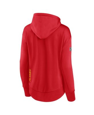 Women's Red Calgary Flames Authentic Pro Rink Full-Zip Hoodie