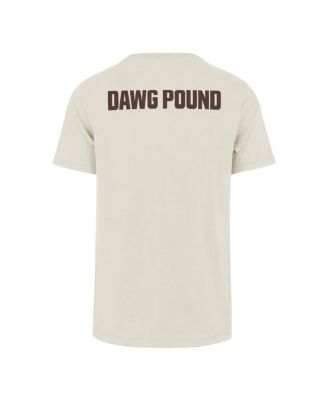 Men's Cream Cleveland Browns Dawg Pound XL Backer Franklin T-Shirt