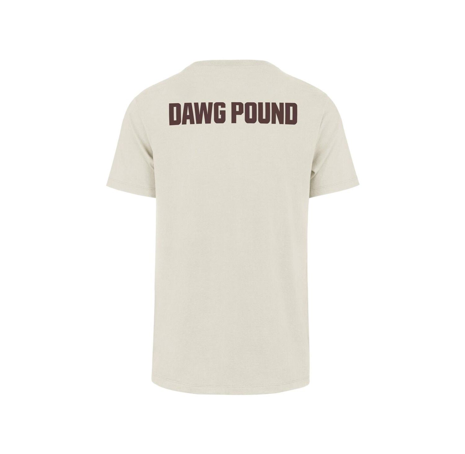 Men's Cream Cleveland Browns Dawg Pound XL Backer Franklin T-Shirt