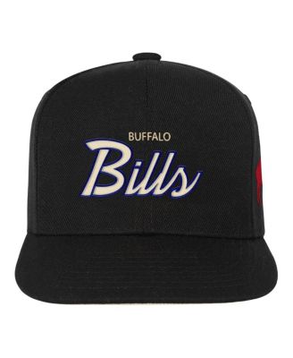 Big Boys and Girls Black Buffalo Bills Cream Team Script Snapback Hat
