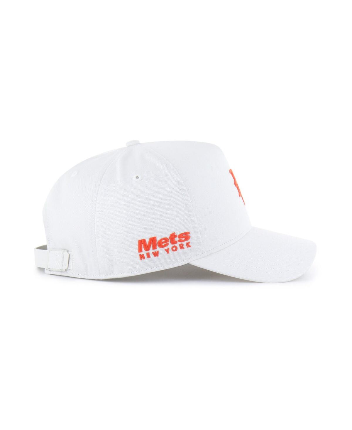47 Brand Men's White New York Mets Foundational Pinch Offside Adjustable Hat In White