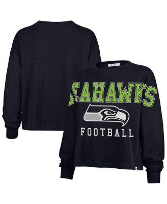 '47 Brand - Women's Navy Seattle Seahawks Outreach City Oversized Long Sleeve T-Shirt