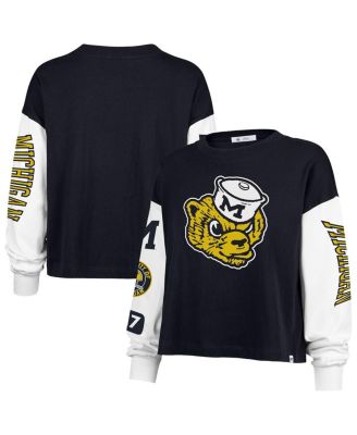'47 Brand - Women's Navy Michigan Wolverines Sydney Long Sleeve T-Shirt