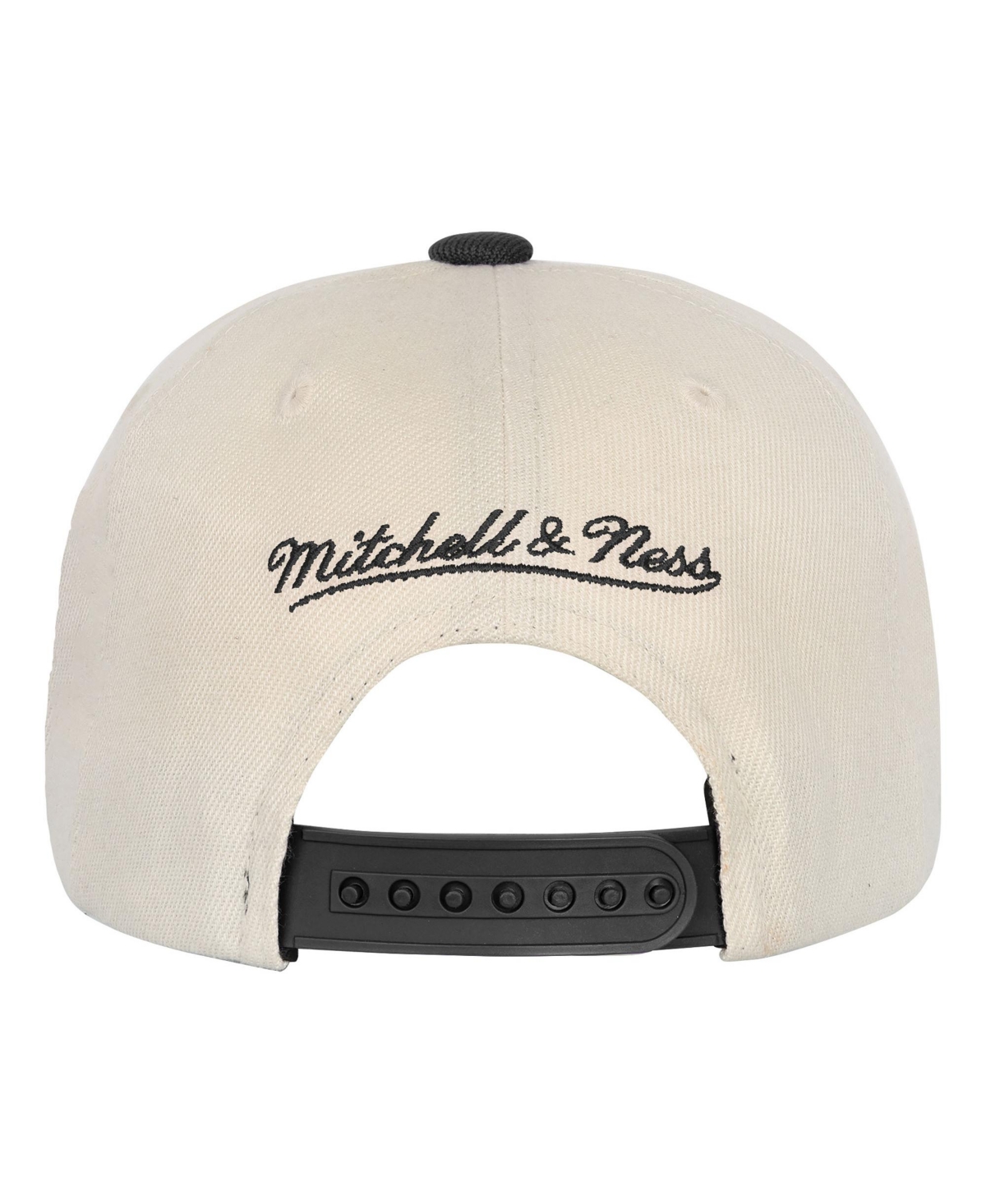 Mitchell & Ness Big Boys And Girls Cream/black Las Vegas Raiders Across The Board Vintage Snapback Hat In White