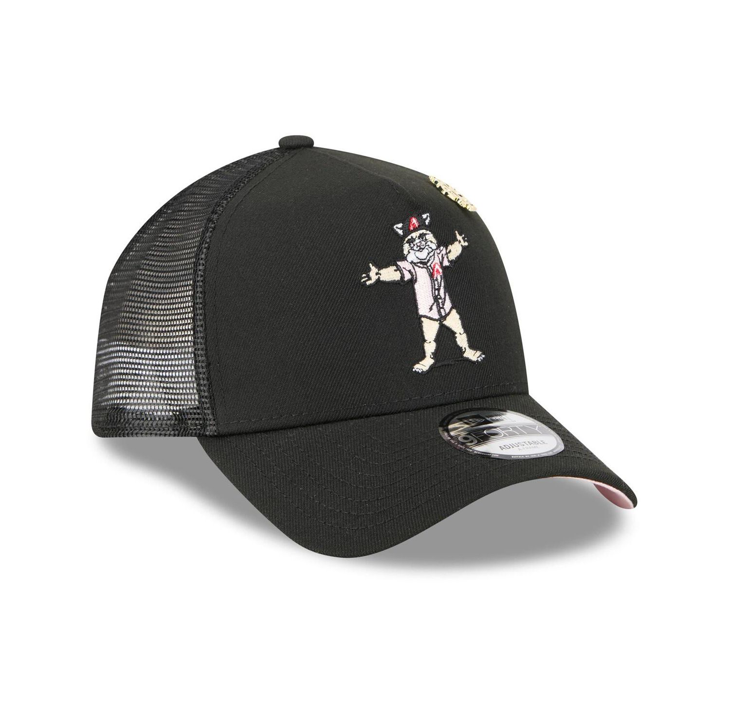 Men's Black Arizona Diamondbacks 2025 Big League Chew A-Frame 9FORTY Adjustable Trucker Hat