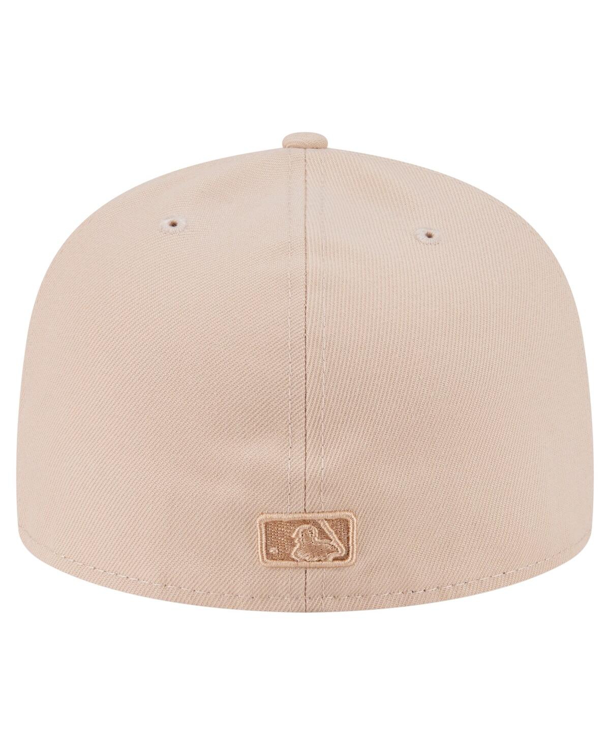 New Era Men's Light Beige Boston Red Sox Color Pack A-frame 59fifty Fitted Hat In Sand