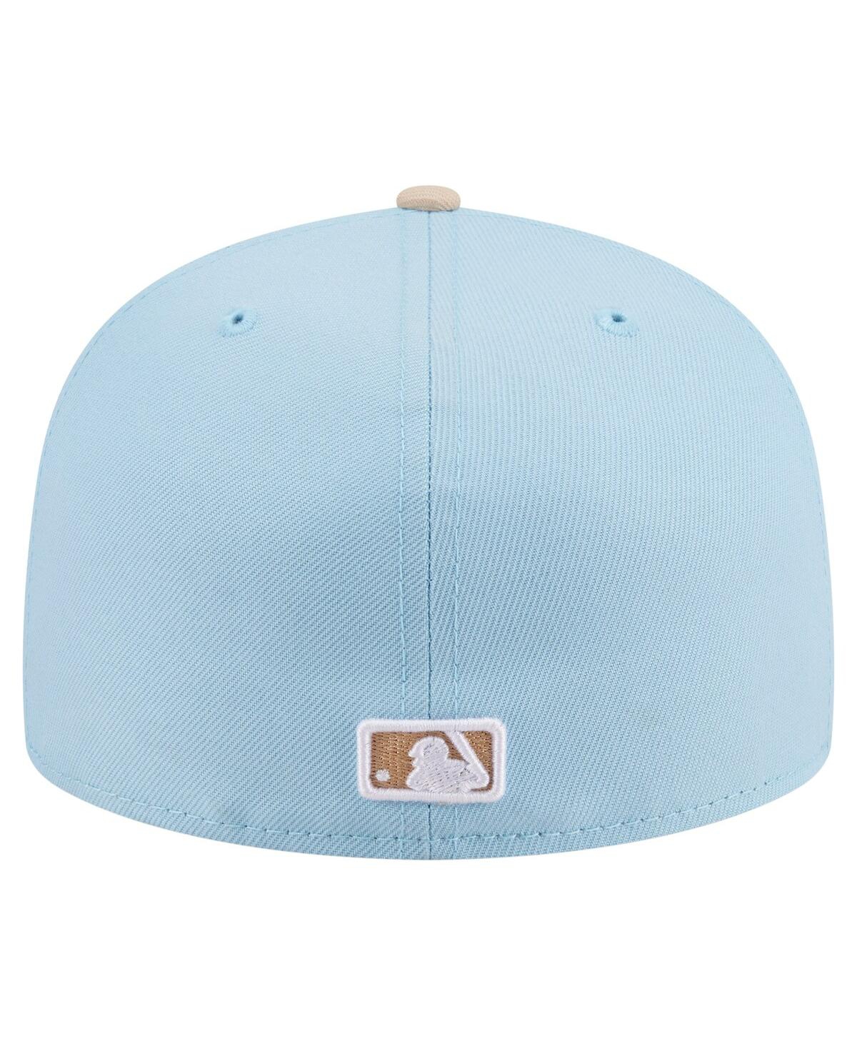 New Era Men's Light Blue/cream San Francisco Giants Two-tone Color Pack A-frame 59fifty Fitted Hat In Blue