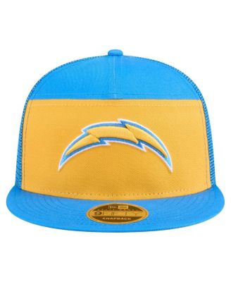 Men's Gold/Powder Blue Los Angeles Chargers Outdoor Split Panel 9FIFTY Snapback Hat