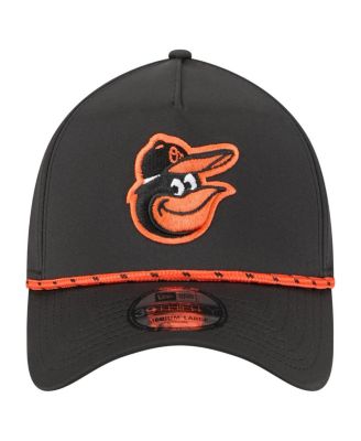 Men's Black Baltimore Orioles 39THIRTY A-Frame Perforated Flex Hat