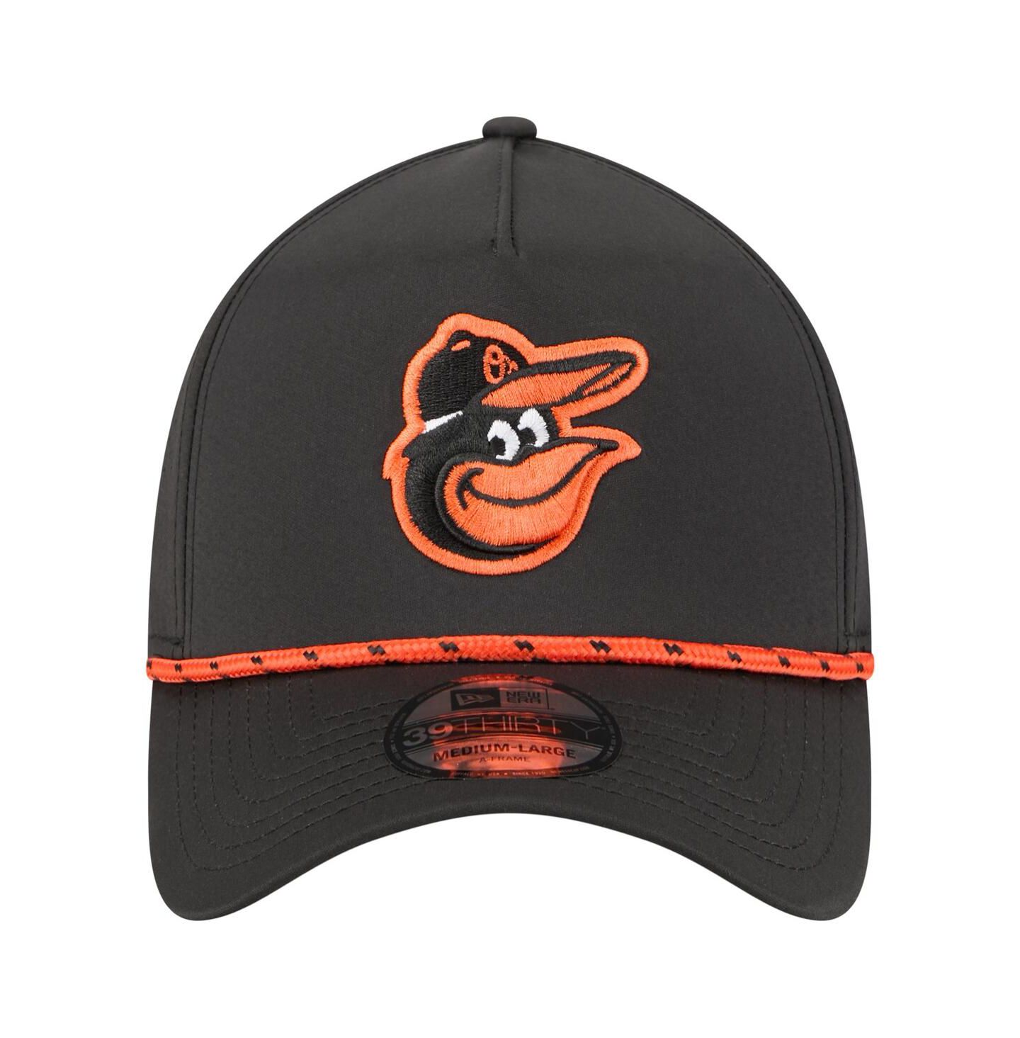 Мужская кепка New Era Black Baltimore Orioles 39THIRTY A-Frame Perforated Flex Hat — фото 5